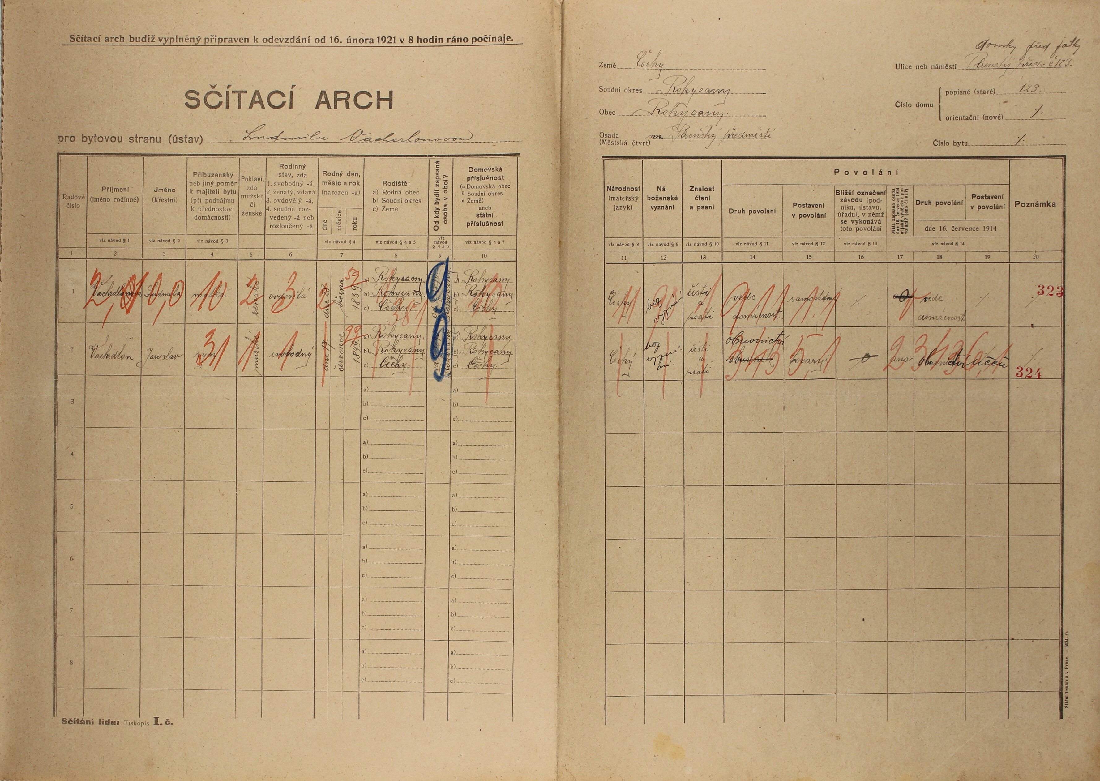 2. soap-ro_00002_census-1921-rokycany-plzenske-predmesti-cp123_0020