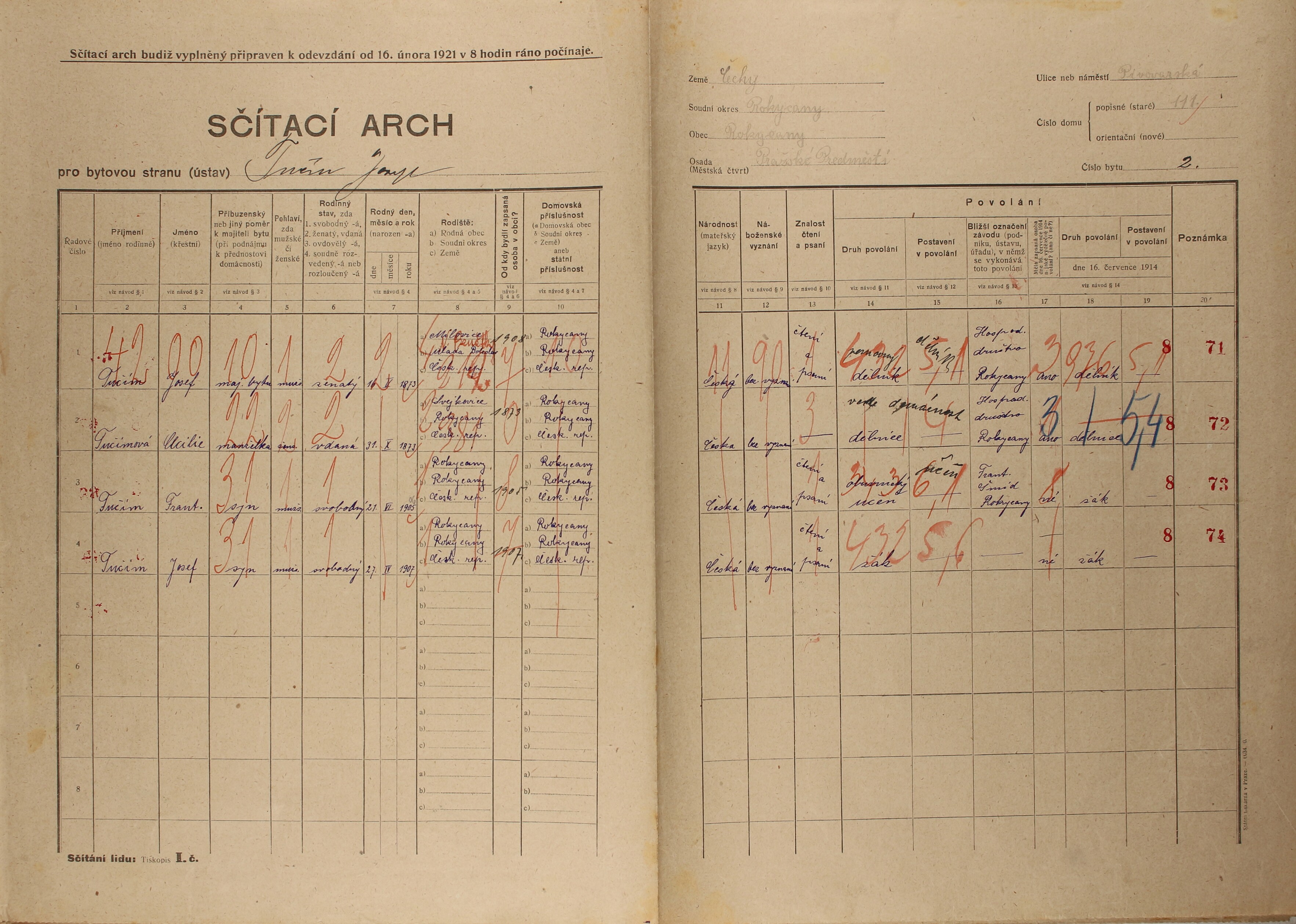 4. soap-ro_00002_census-1921-rokycany-prazske-predmesti-cp111_0040