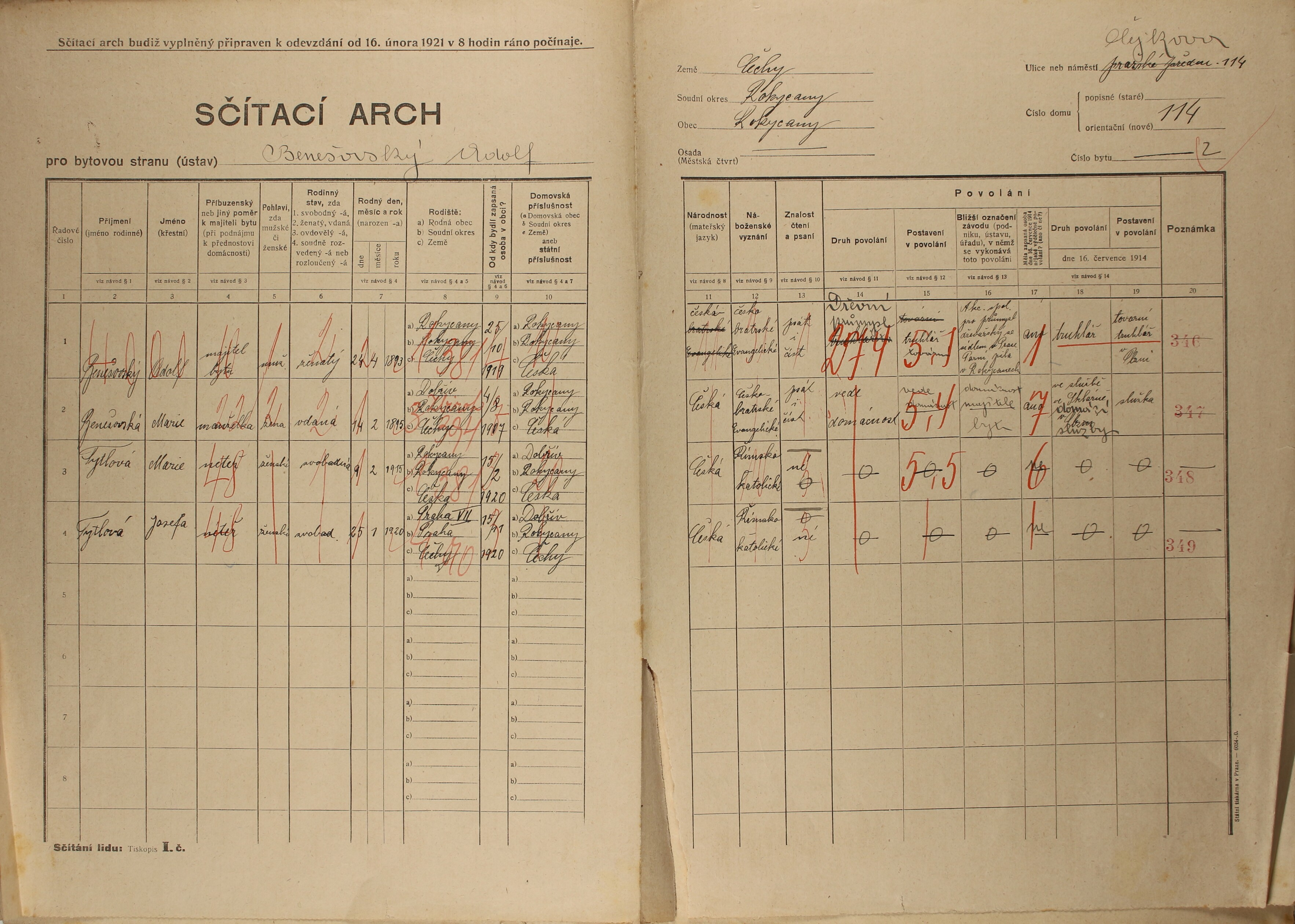4. soap-ro_00002_census-1921-rokycany-prazske-predmesti-cp114_0040